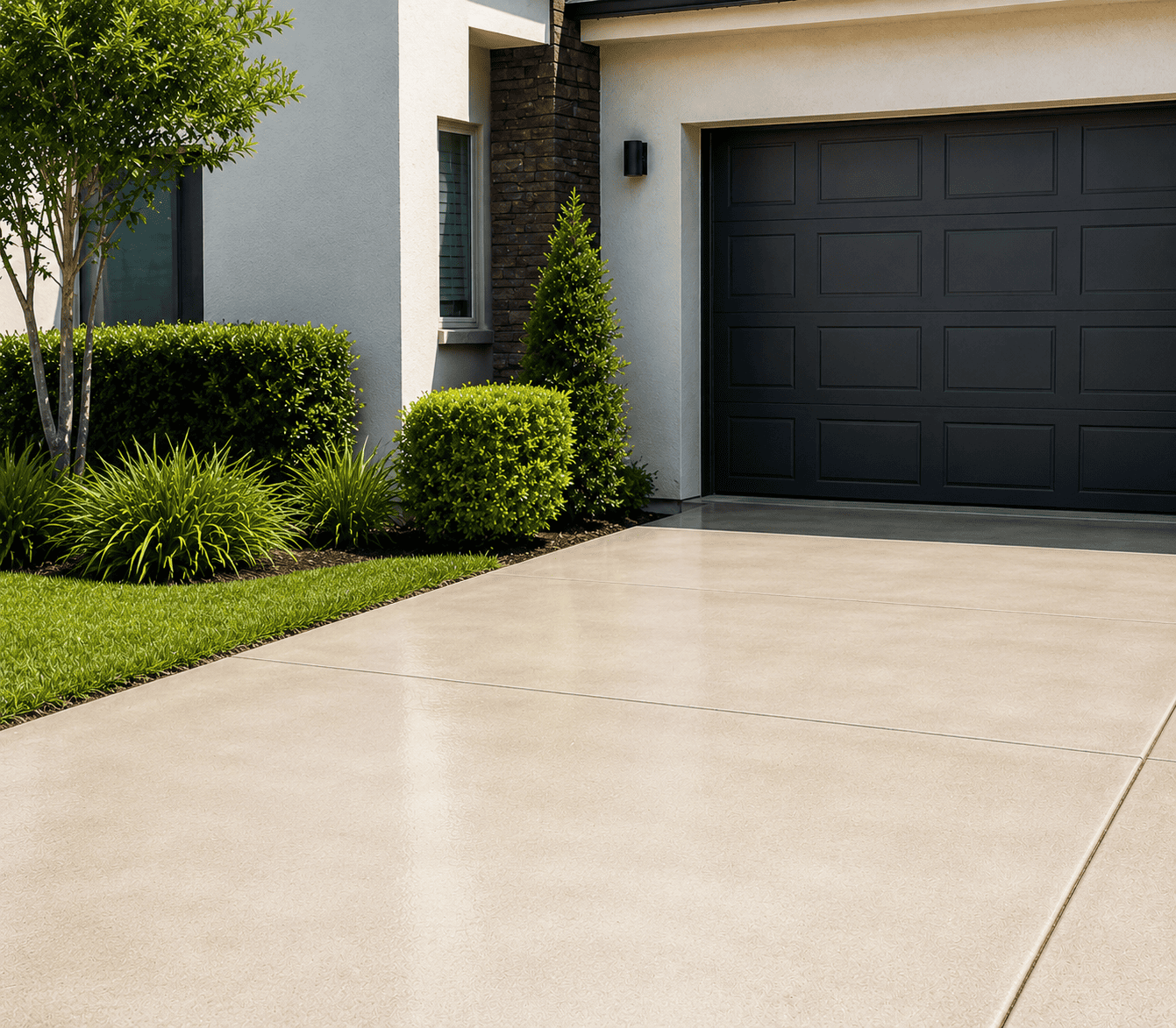 Driveway cleaning result